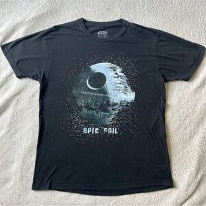 Star Wars Black Death Star Pixel Tee